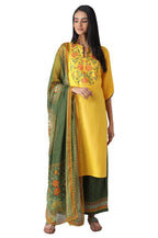 Aurelia Women'S Cotton Blend Kurta, Palazzo & Dupatta (22Feas12937-603688_Yellow_Xs)