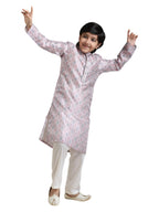 Manyavar Boys Art Silk Printed Kurta Pyjama Set (2pcs)(12-14 years)