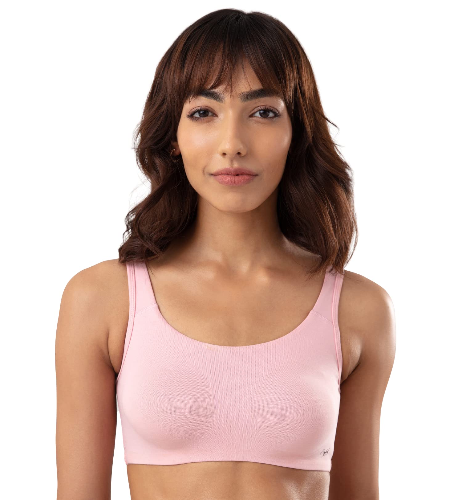 NYKD Womens Cotton Lightly Padded Seamless Wire Free Everyday T-Shirt Bra for Women Daily Use Wireless, 3/4th Coverage - Bra, N