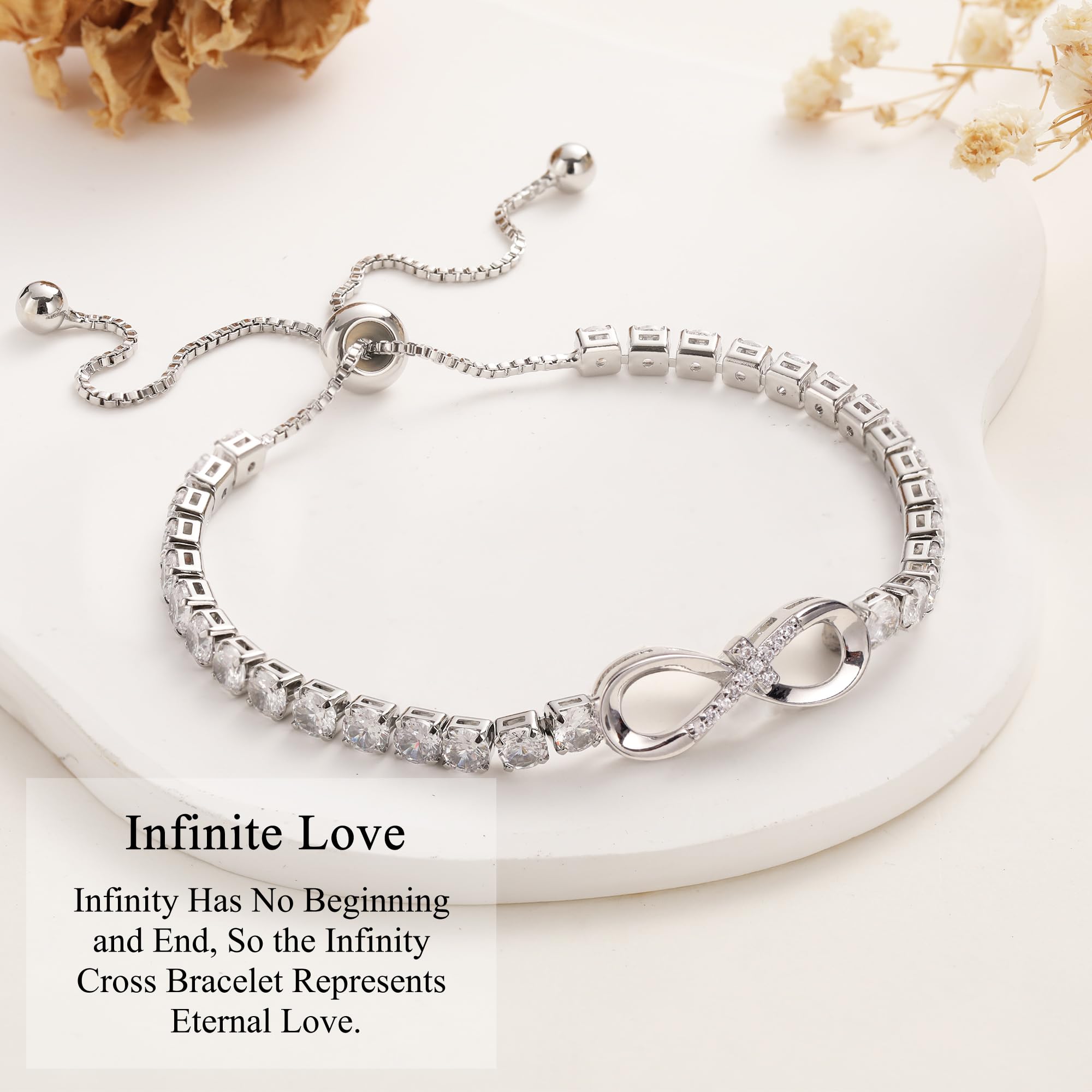 Godmother Proposal Gift Infinity Bracelets for Women Godmother Gifts for Her Cross Bracelet Birthday Religious Jewelry Easter Ba