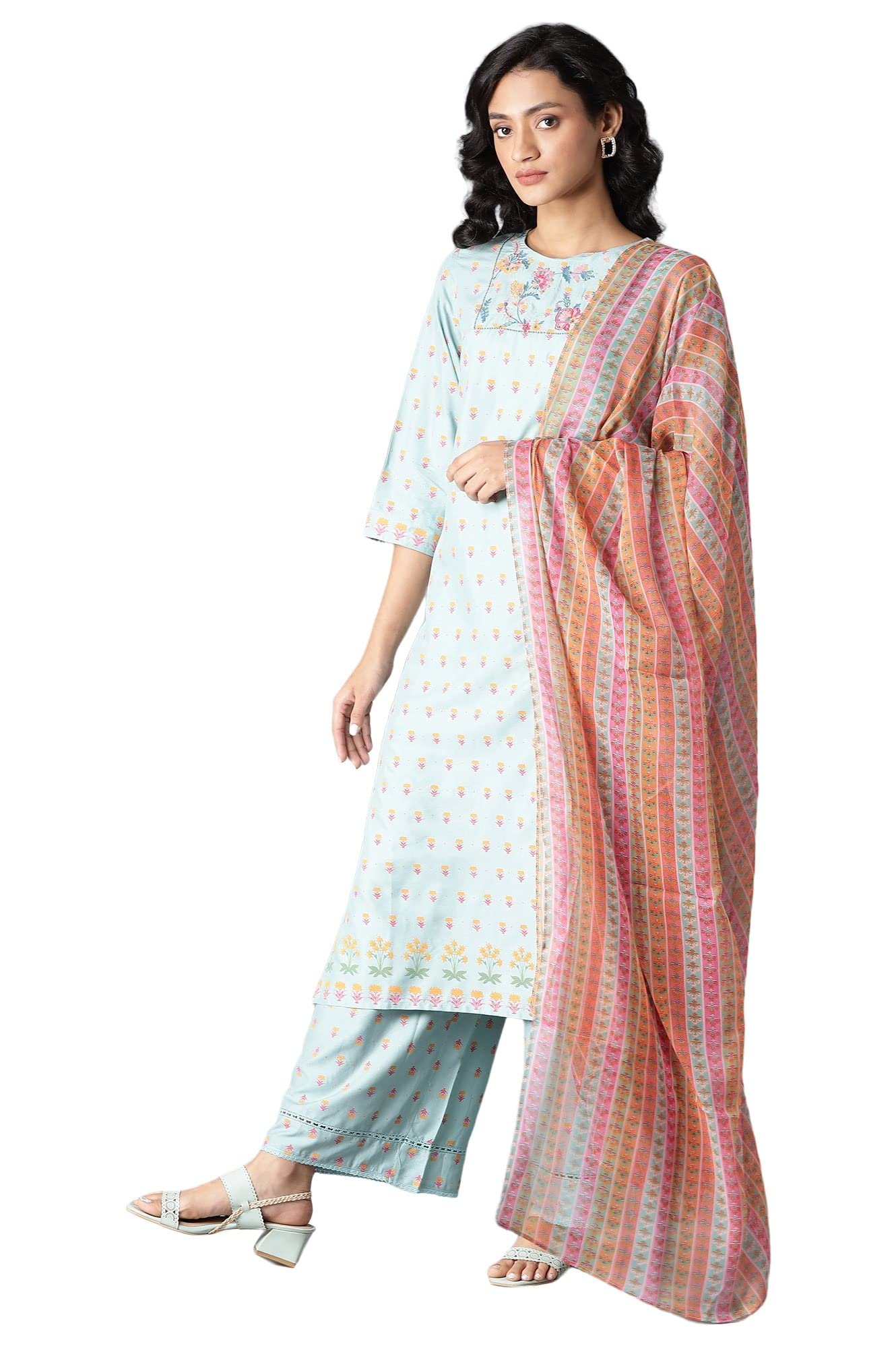 W For Woman Kurta, Parallel Pant & Dupatta