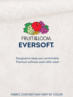 Fruit of the Loom Men's Eversoft Cotton T-Shirts (S-4XL), Crew-2 Pack-Black Heather, Large