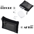 Frienda 10 Pcs Small Zipper Pouch Mini Cosmetic Bags Nylon Mesh Coin Purse Portable Cosmetic Case Storage Bags with Key Holder f