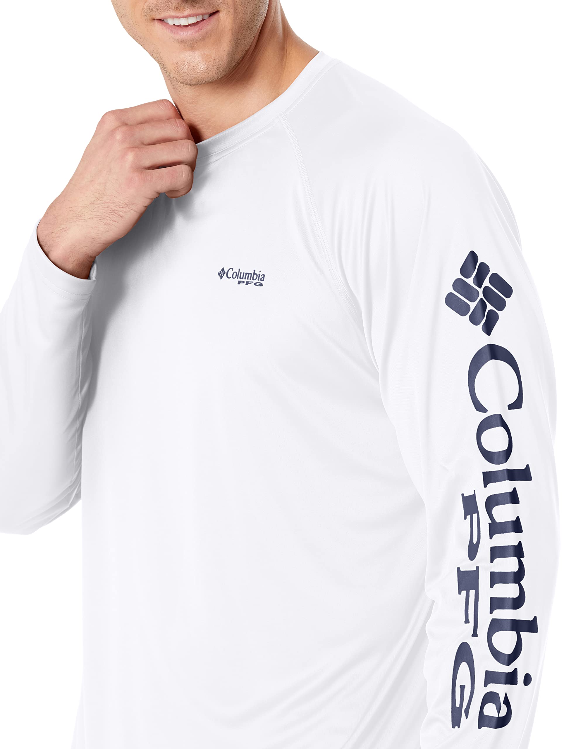 columbia Mens Terminal Tackle Long Sleeve Shirt, WhiteNightshade Logo, 3X Big