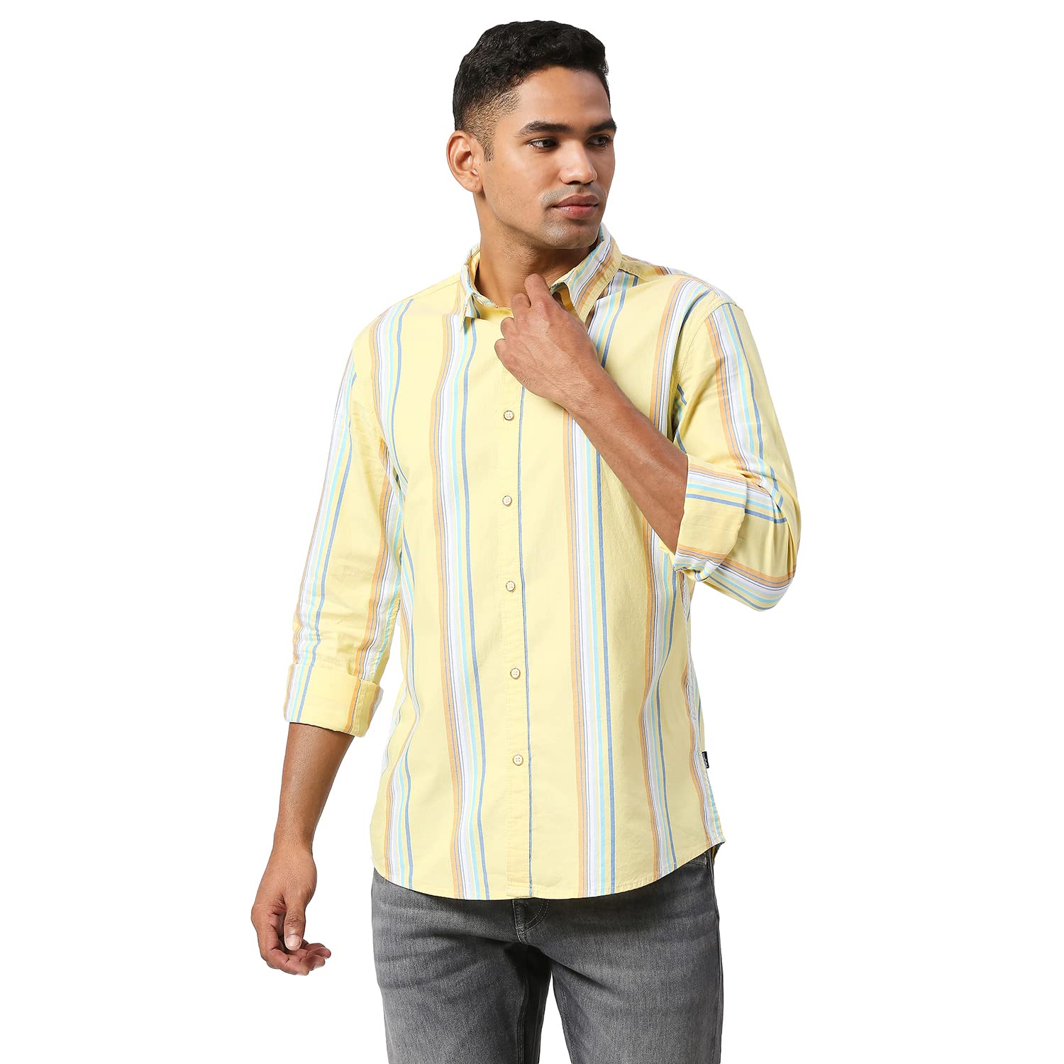 Pepe Jeans MenS Regular Fit Shirt (Pm308073043M_Yellow