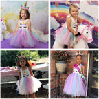 Tutu Dreams Unicorn Dress Girls Dress Up Clothes for Play Rainbow Pink Tutu Birthday Outfit Easter Gifts Party Favors Decoration