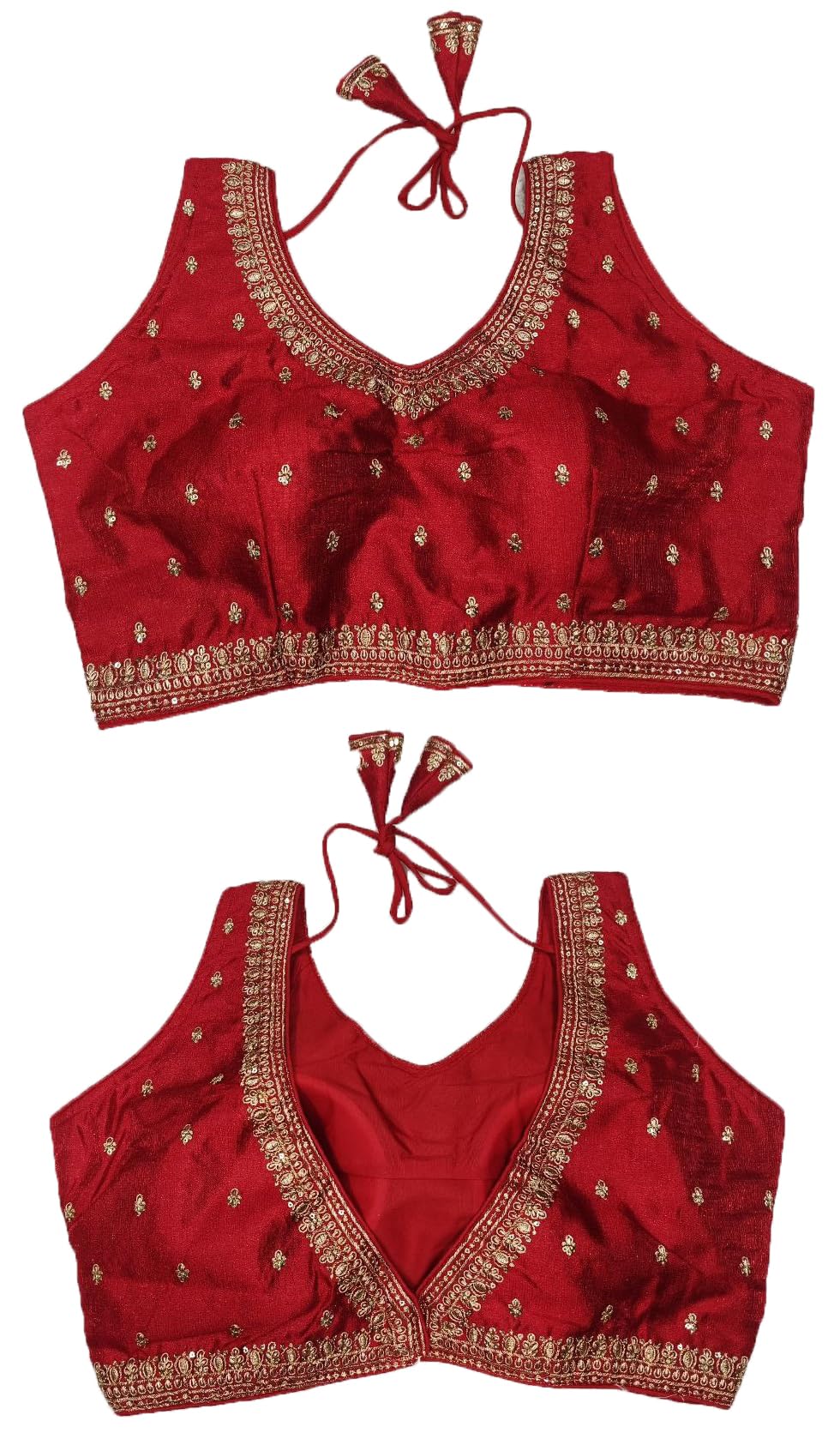 Pujia Mills WomenS Indian Ethnic Wear Designer Golden Zari Embroidery With Sequence Work V Neck Sleeveless Readymade Worked Sar