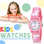 Kids Gift Toys for 3 4 5 6 7 Year Old Girls, Toddler Watches for Girls Birthday Gifts for 3 8 Year Old Girl Back Light pink