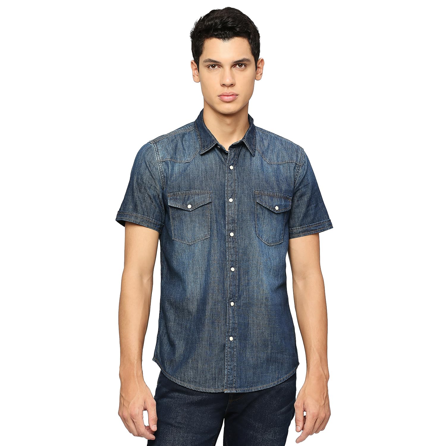 Blue Denim Short Sleeved Shirt