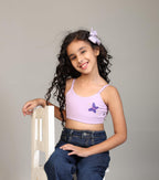 Kyda Kids Girls Antibacterial Printed Cotton Non Padded, Beginners Bra For Girls