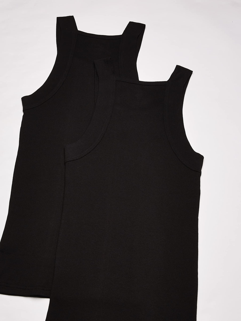 Evolve Men's Cotton Comfort Square Cut Tank Multi Pack, Black, X-Large