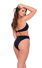 Roma Women's Standard High-Waisted Shorts with Cutout Panel for Rave/Festival, Black, Small