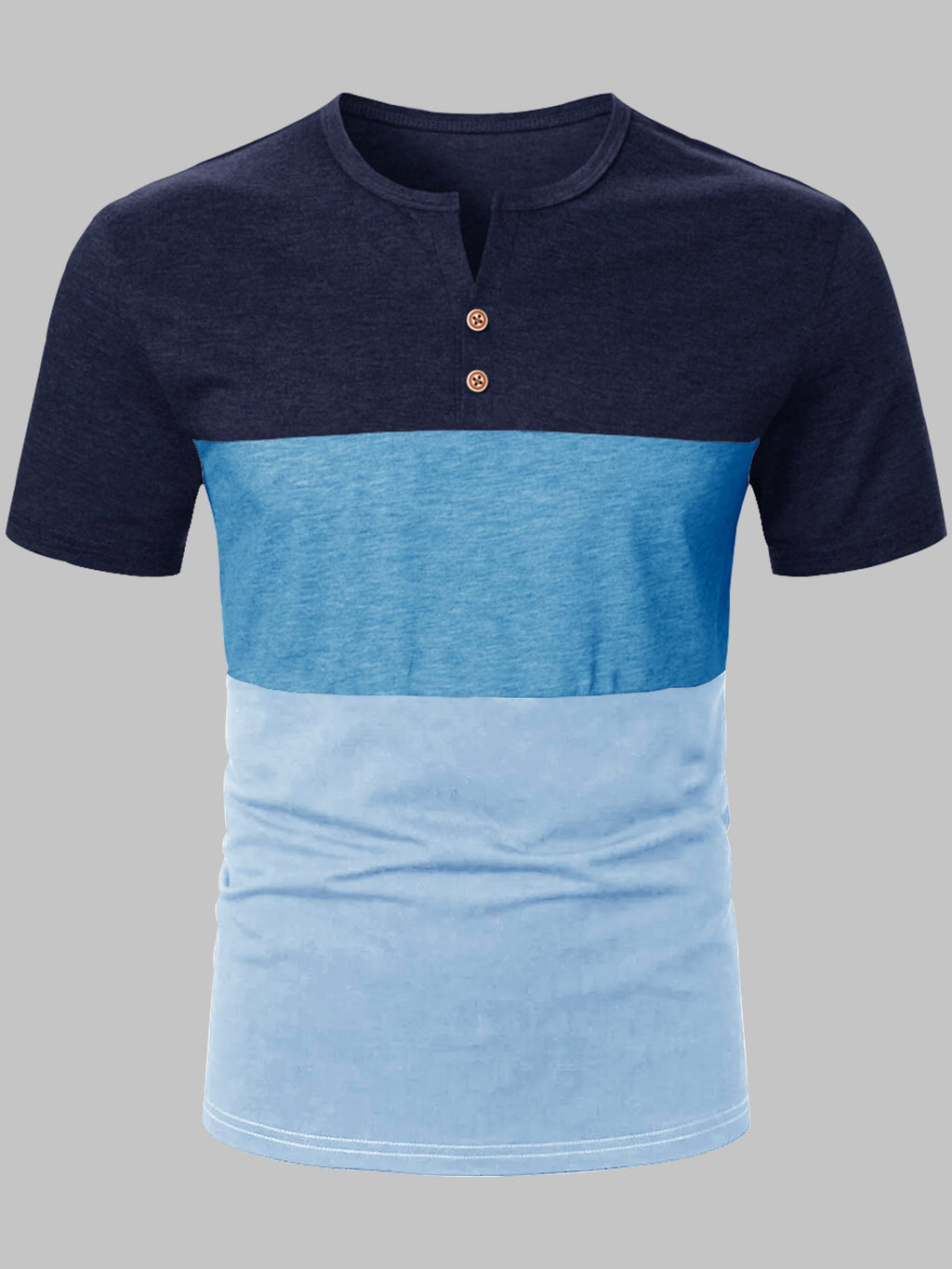Noble Monk MenS Half Sleeves Henley Neck T-Shirt | Colorblock T-Shirt For Men