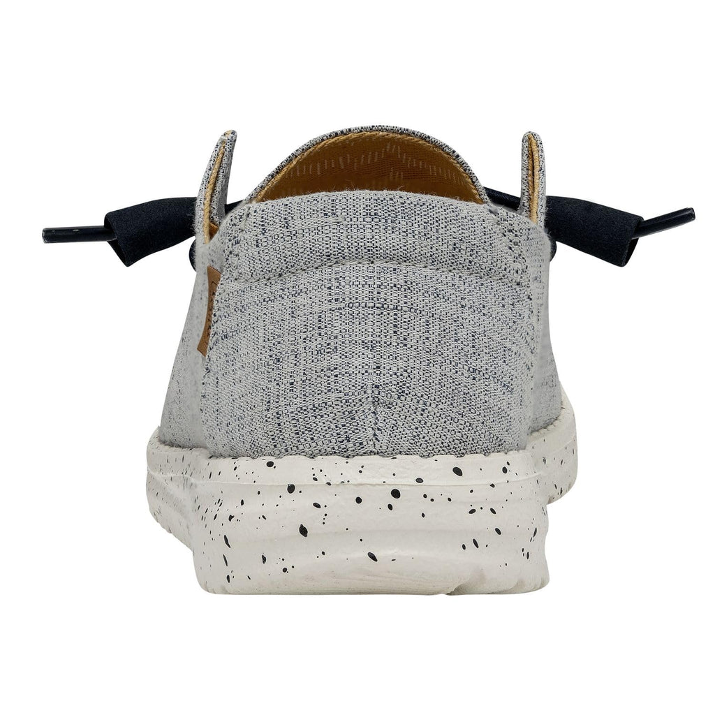 Hey Dude Women's Wendy Chambray White Blue Size 8 | Women's Shoes | Women's Slip On Shoes | Comfortable & Light-Weight