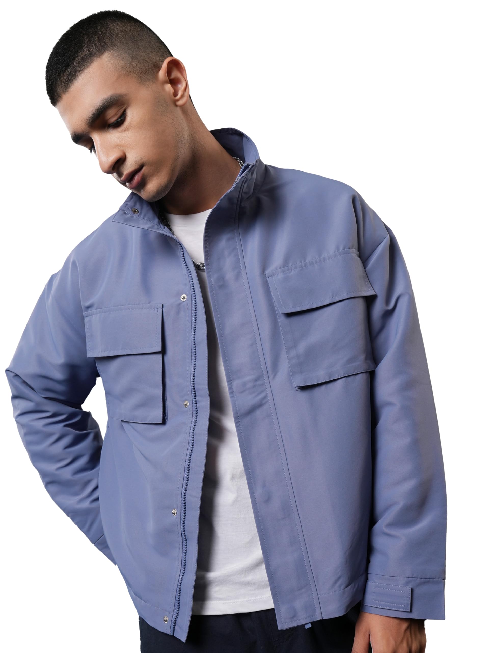 Ketch Polyester MenS Jacket Khjk000146_Navy, Standard Length, Medium