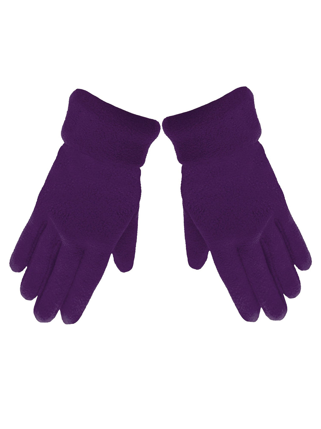 Purple 3 Piece Fleece Hat Scarf & Glove Matching Set