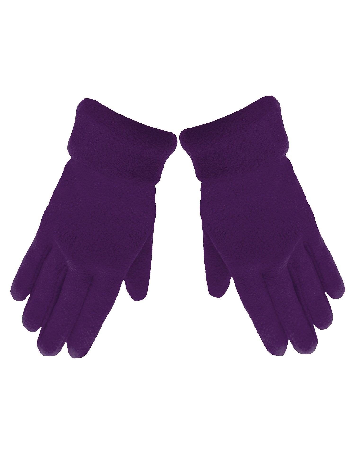 Purple 3 Piece Fleece Hat Scarf & Glove Matching Set