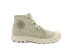 Palladium Women's Pampa Hi Boot, Vegan Canvas Lace Up Boot, Sahara/Ecru, 7.5 M