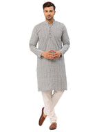 Jompers Mens Floral Embroidered Kurta Pyjama Set