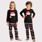 IFFEI Matching Family Pajamas Sets Christmas PJ's with Santa Hat Tee and Festival Style Pants Loungewear Men XL