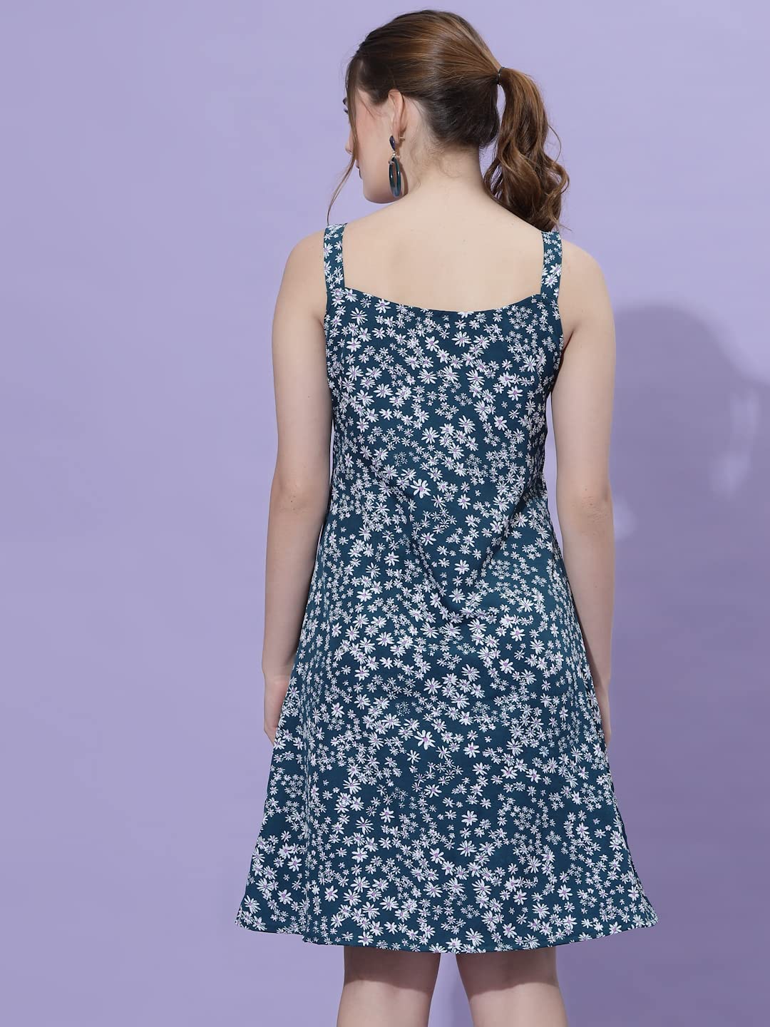 Oomph! Dress For Women Stylish| Summer Vacation Style |Floral Print Spaghetti Strap |Mini Dressfor WomenS & GirlS |Lightweight
