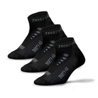 Thirty48 Low Cut Cycling Socks for Men and Women | Unisex Breathable Sport Socks (Medium - Women 7-10 // Men 6-9, [3 Pairs] Blac
