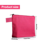 30 Pieces Travel Makeup Bags Canvas Cosmetic Bags Bulk Multipurpose Small Makeup Pouch with Zipper Plain Blank Toiletry Bag DIY