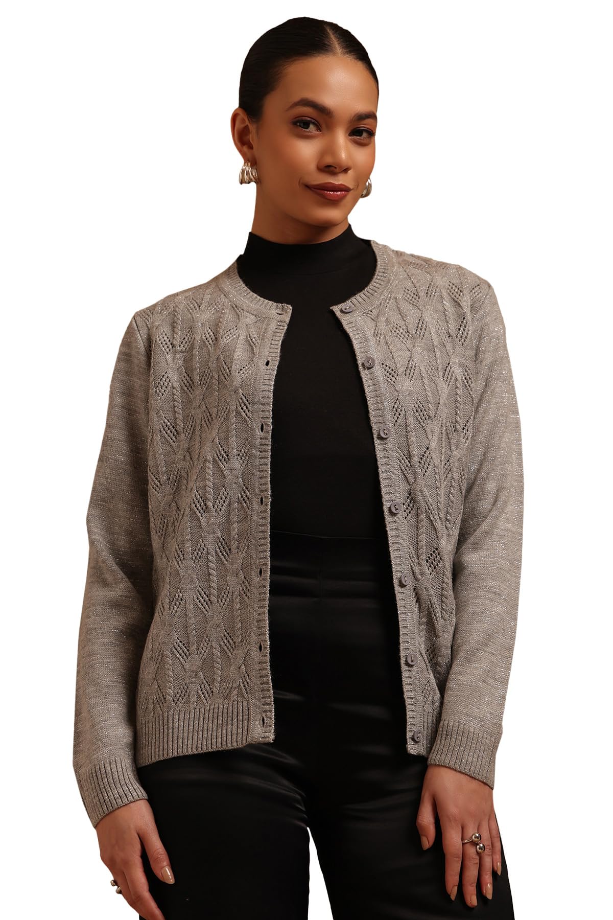 Soch Women Acrylic Knitted Cardigan