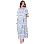 OOMPH! Cotton Blend Nighty for Womens | Night Gown | Nighty | Nightdress | Maxi Dress | Sleepwear | Gown for Women | Nighties |
