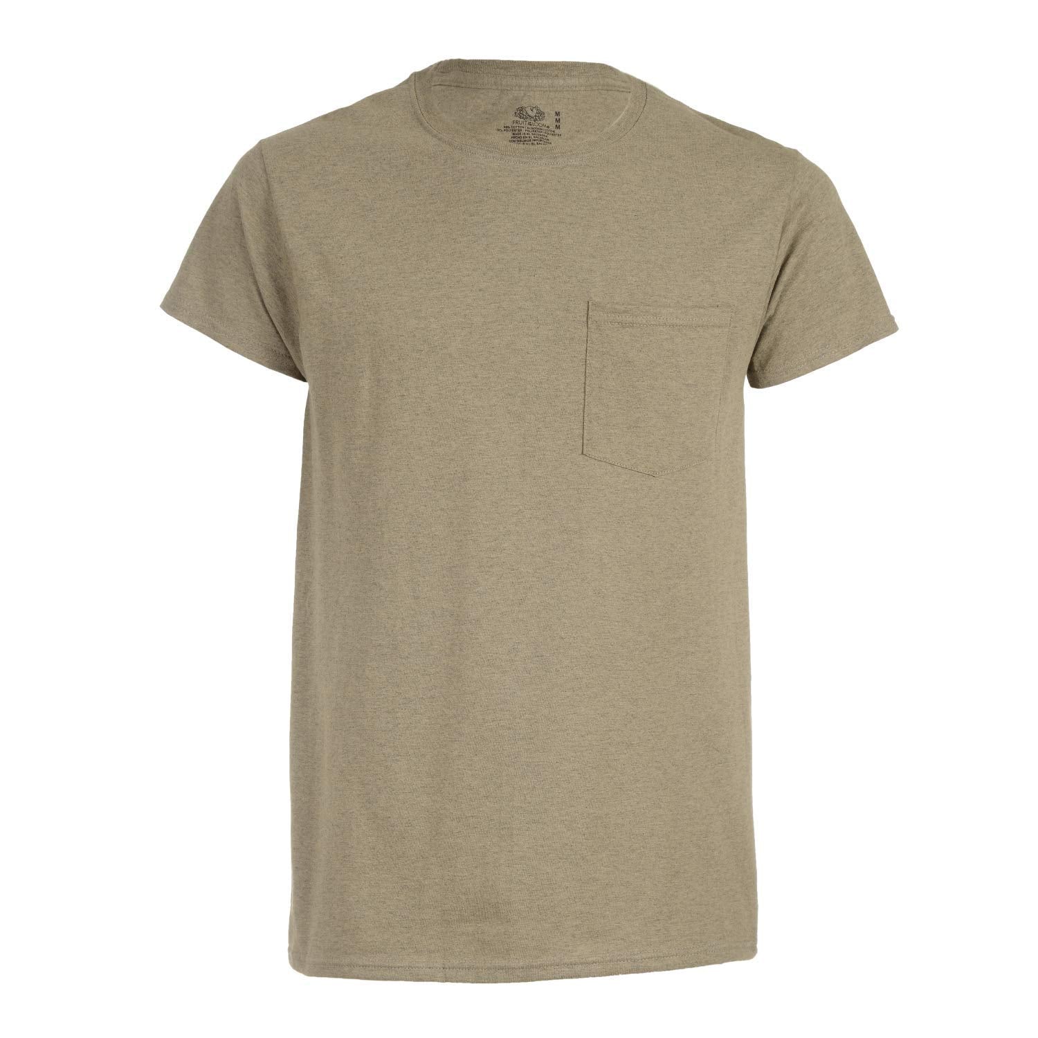 Fruit of The Loom Men's Pocket T-Shirts 5-Pack Assorted, Multi-Color, Size Large