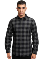 Ketch MenS Semi Fit Shirt (Khsh001765_Grey/Black