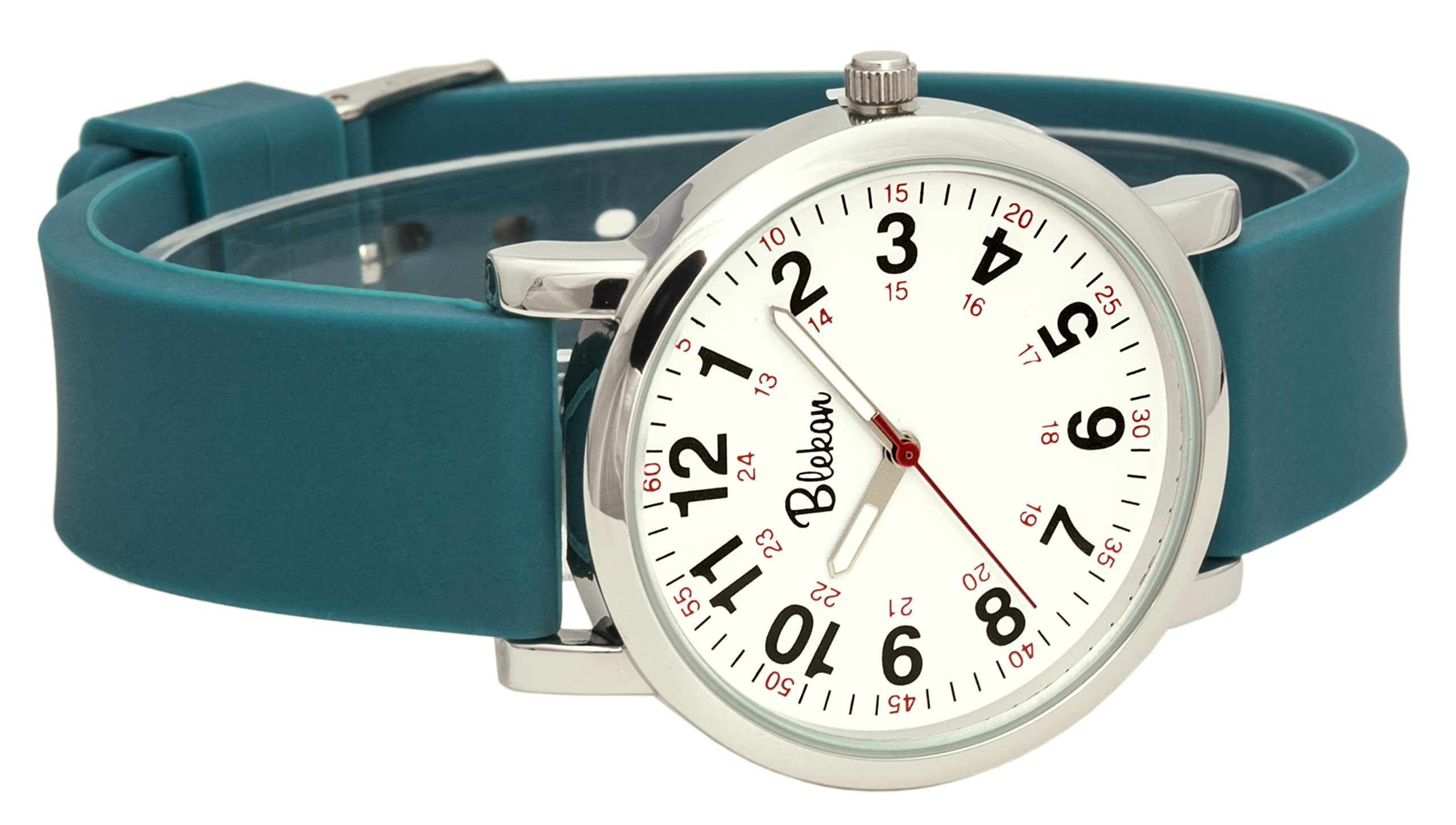 Blekon Original Nurse Watch - Medical Scrub Colors, Easy Read Dial, Second Hand, Water Resistant Watch (Oceanblue)