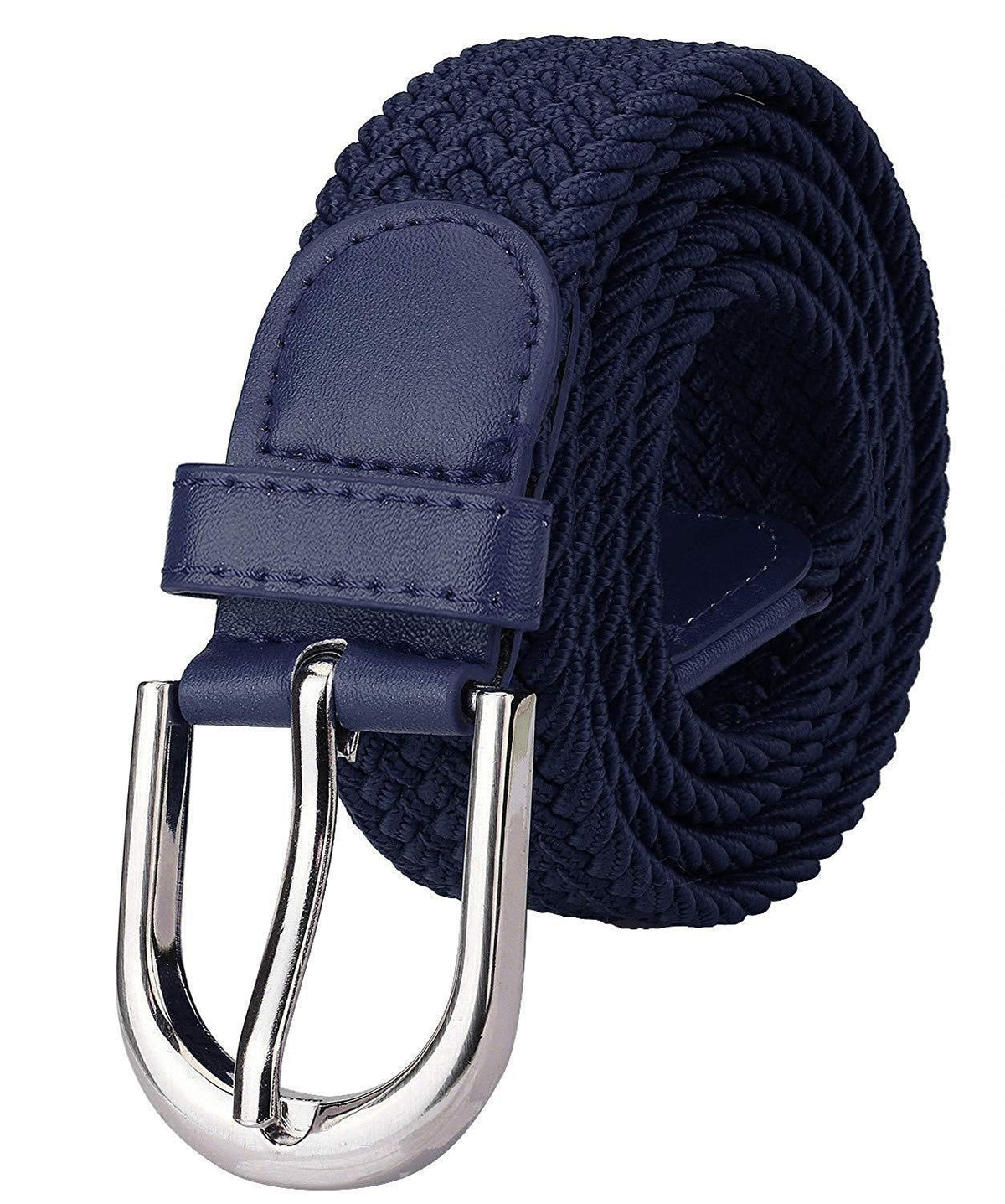 Pinkit Stretchable Braided Belt For Women/Ladies/Girls (Fits Waist Size 24 To 30)  Navy Blue Colour (Pack Of 1) 24-30