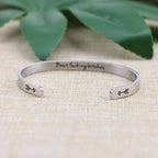 JoycuFF Friendship Bracelets Gifts for Women Funny Best Friend Jewelry BFF Cuff Funny Sister Birthday Christmas Coworker Mantra