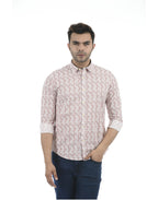 Pepe Jeans MenS Printed Slim Fit Casual Shirt (Pm306650_Rust M)