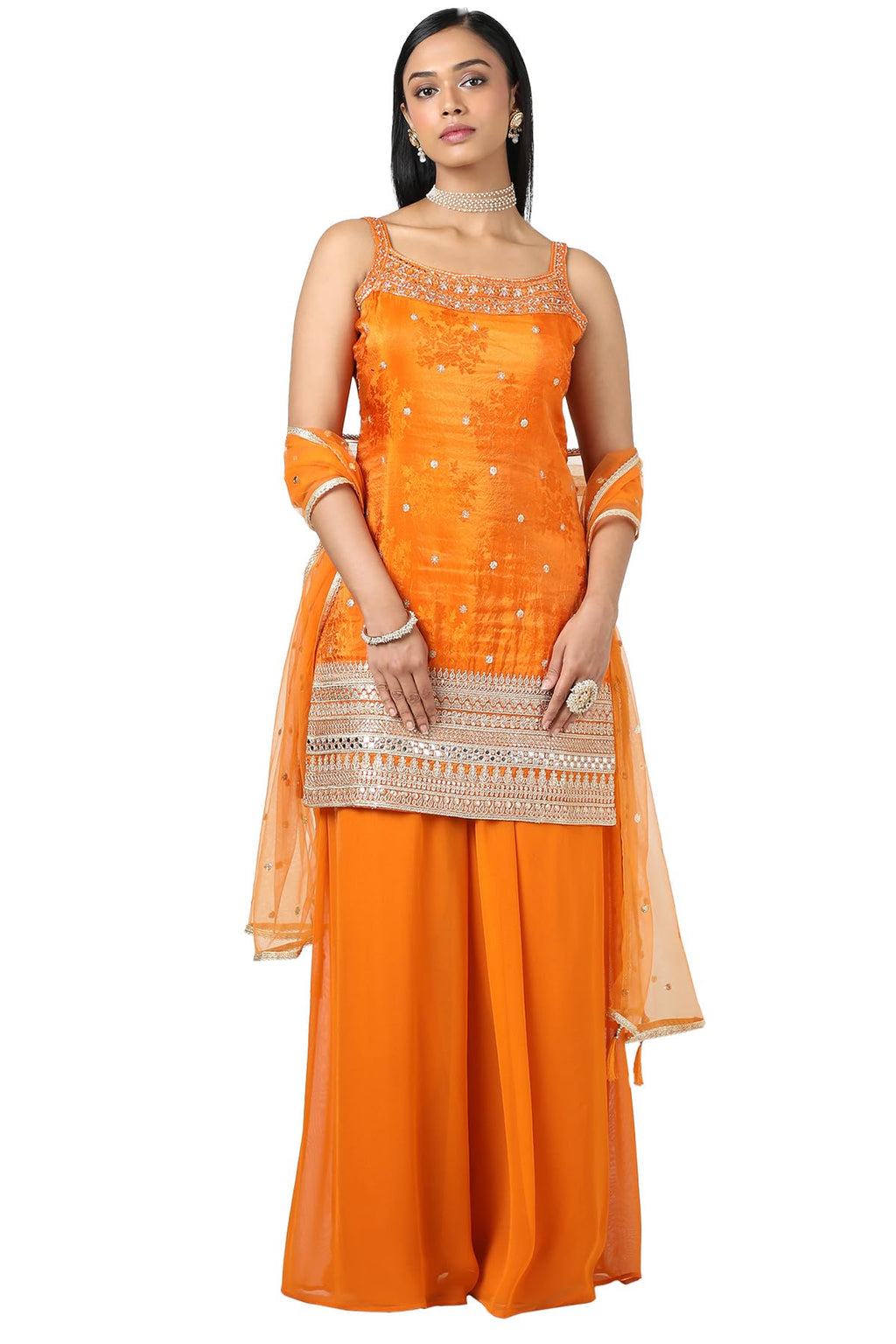 Soch Women Tissue Embroidered Suit Set with Sequins
