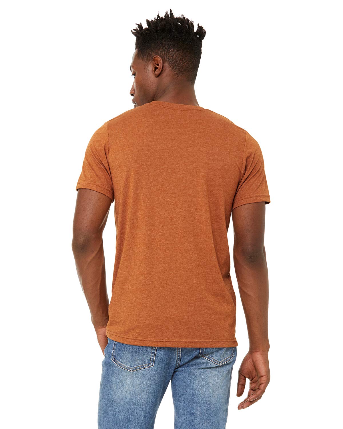 Unisex Sueded T-Shirt - HEATHER RED - XS(D0102H7KEKP)
