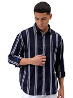 The Indian Garage Co Mens Relaxed Fit Striped Resortwear Sweater
