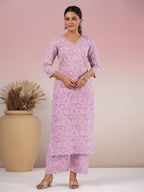 ANNI DESIGNER Women s Rayon Blend Kurta with Palazzo, purple, S