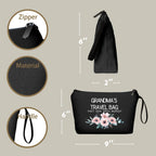 SEAMOON Grandma Gifts, Gifts for Grandma, Inspirational Gifts for Women, Black Grandma Travel Makeup Bag, Gifts for Grandma Birt