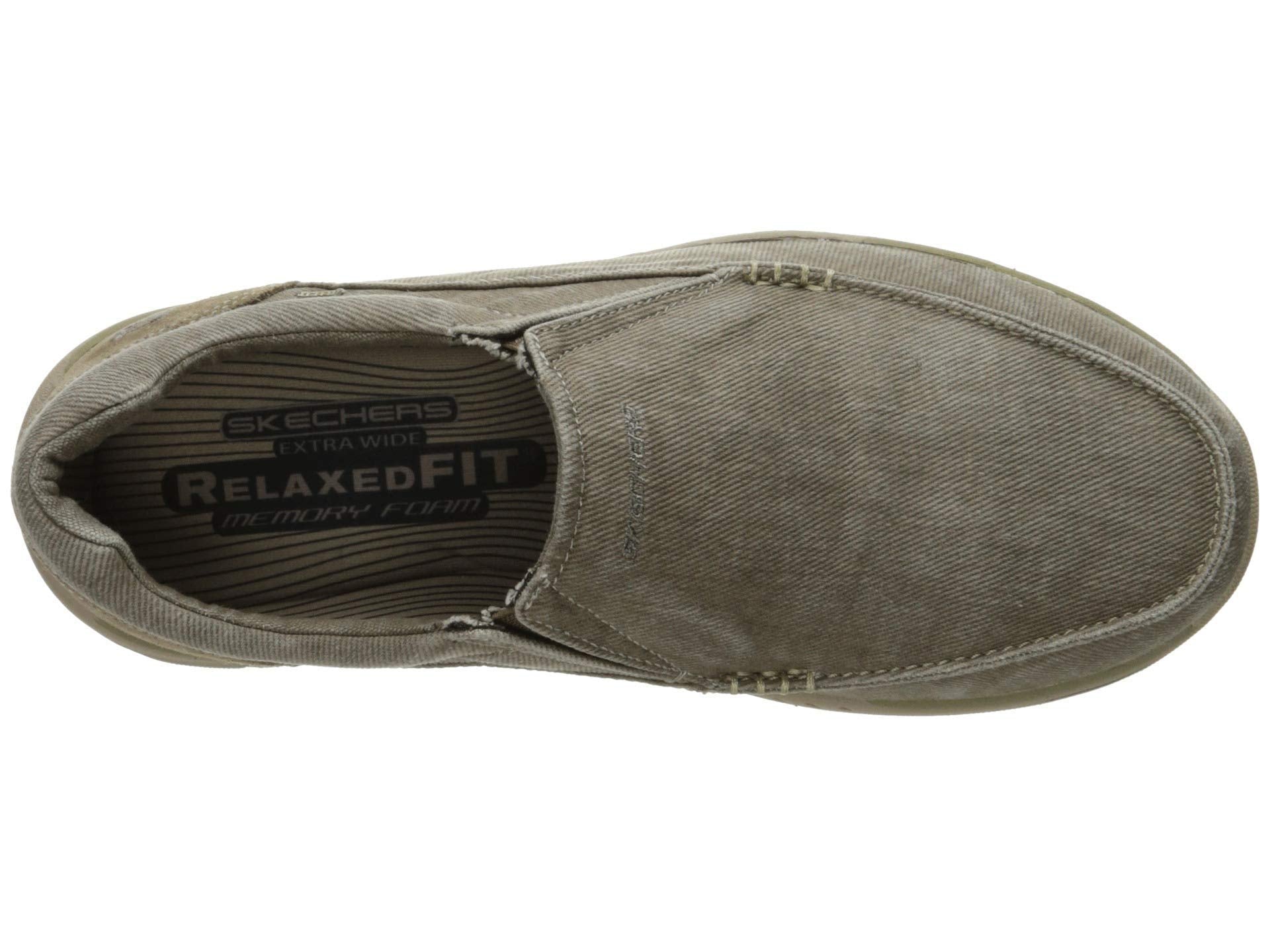 Skechers Men's Expected Avillo Moccasin, Khaki, 10 2W US