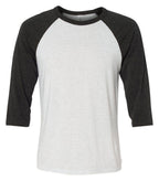 Unisex 34-Sleeve Baseball T-Shirt - gRY cHR BLK TRB - S(D0102H7W2UX)