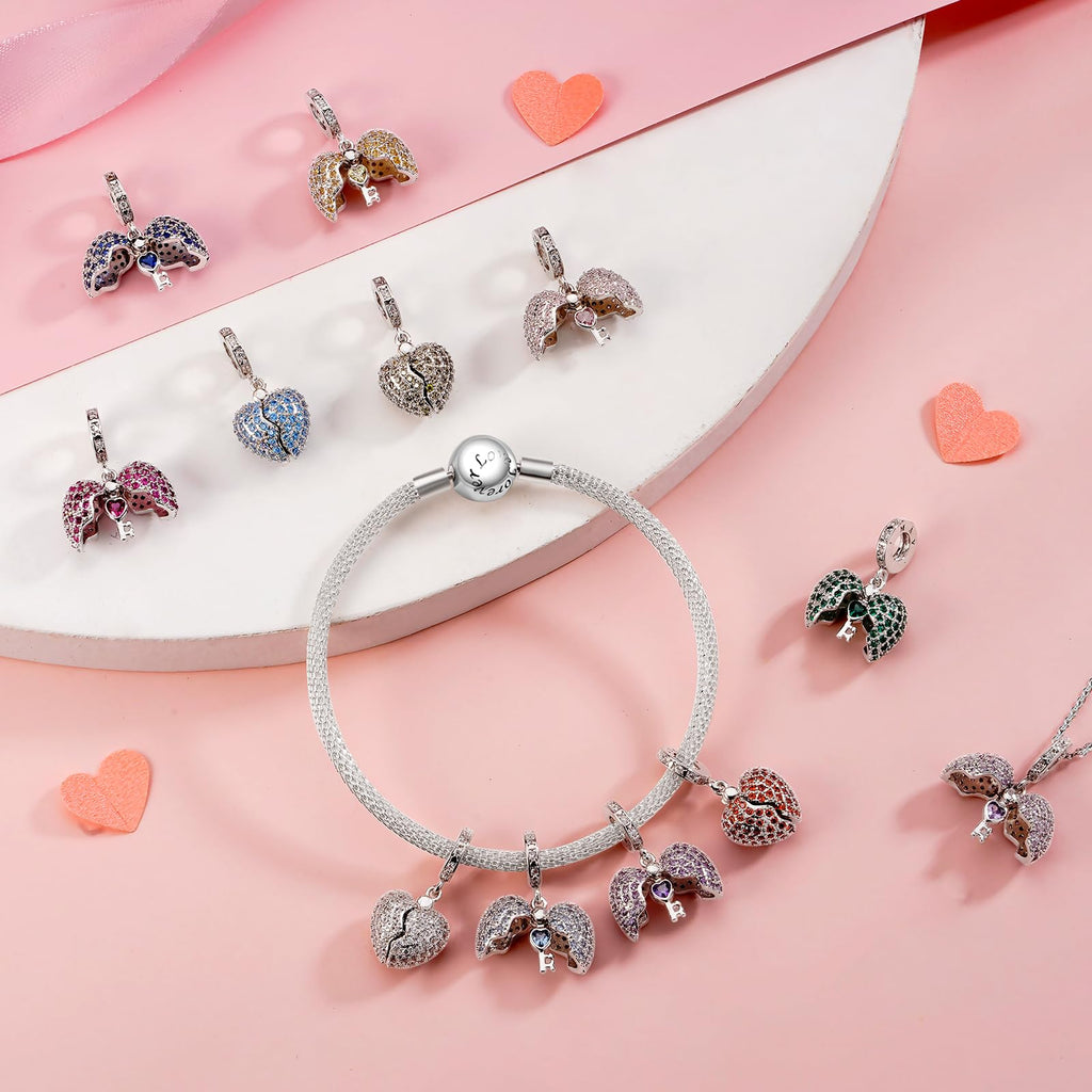 Annmors 925 Sterling Silver Safety Chain fit Bracelets Family Safety Chain Rosegold Infinity Love Charms Dangle Beads 5A Cubic Z