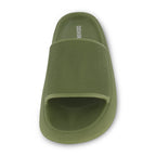 CUSHIONAIRE Men's Feather pool slide with +Comfort, Green 8