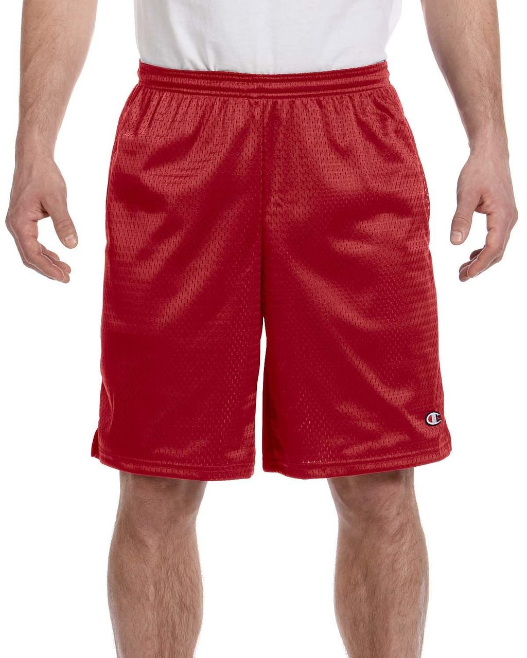 Champion Men's Long Mesh Short With Pockets Scarlet XX-Large