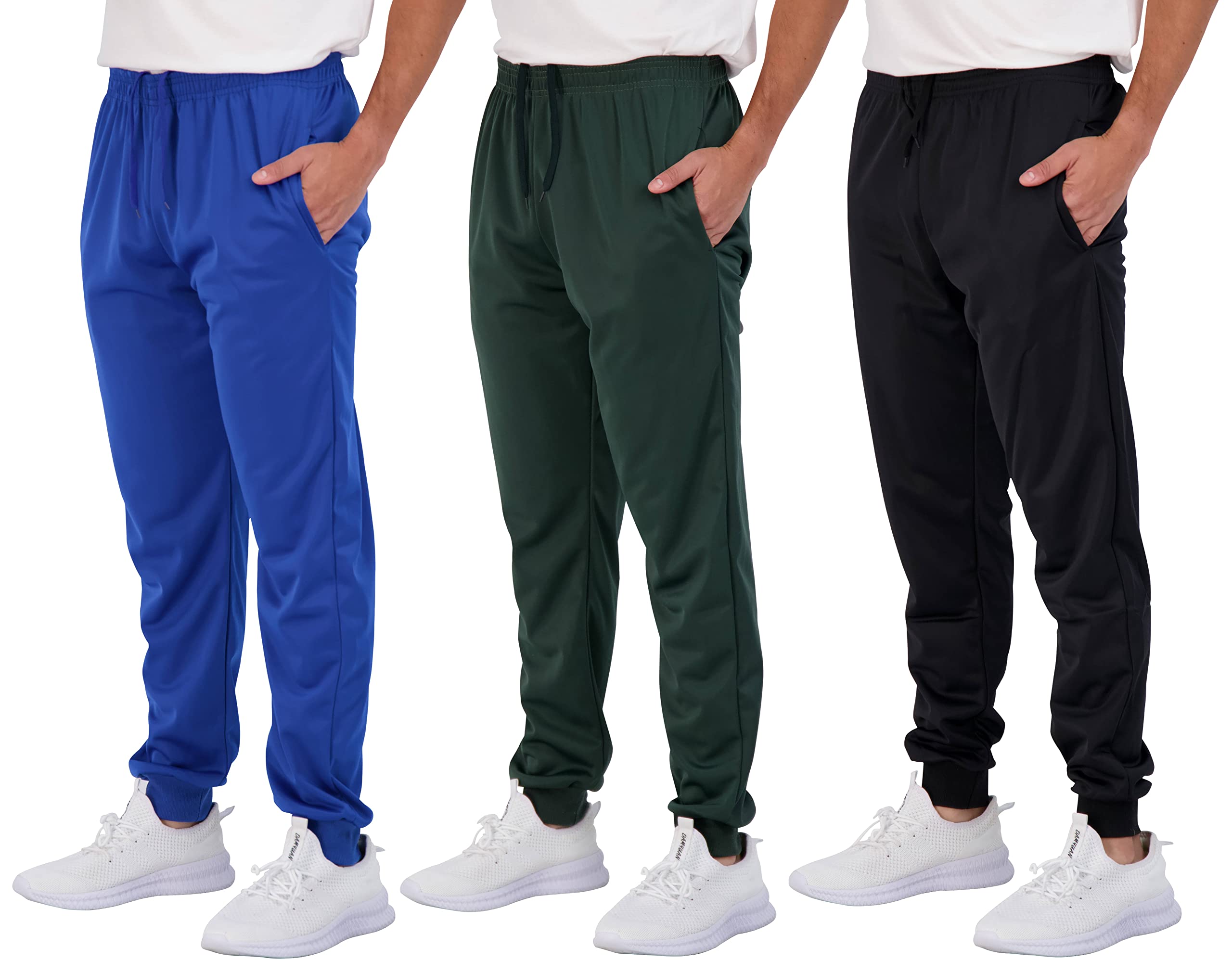 3 Pack Boys Tricot Sweatpants Joggers Kids Boy Jogger Sweatpant Pant Track Pants Athletic Workout Gym Apparel Training Fleece Ta