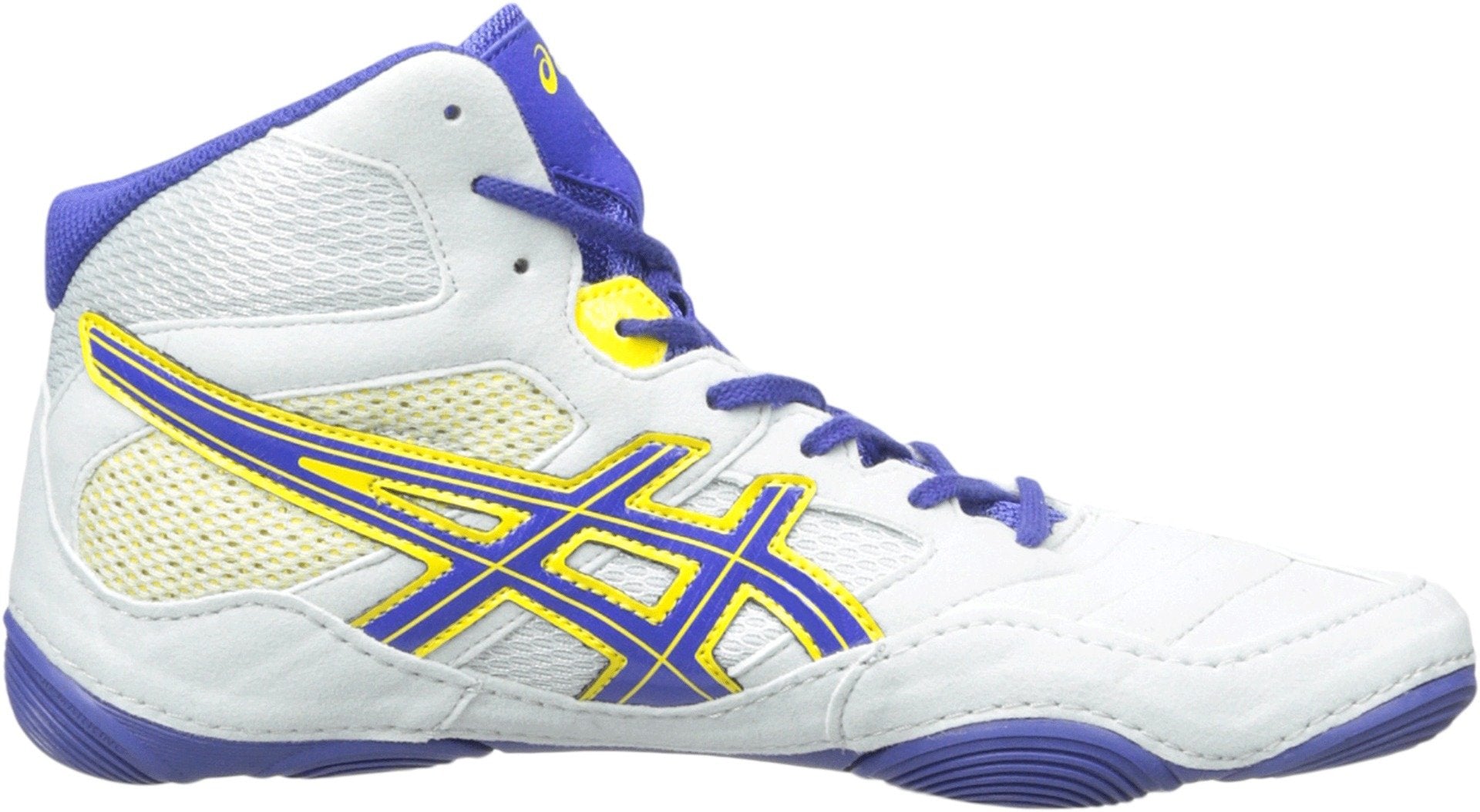 ASICS Men's Snapdown Wrestling Shoe, Grey/True Blue/Sunflower, 12 M US