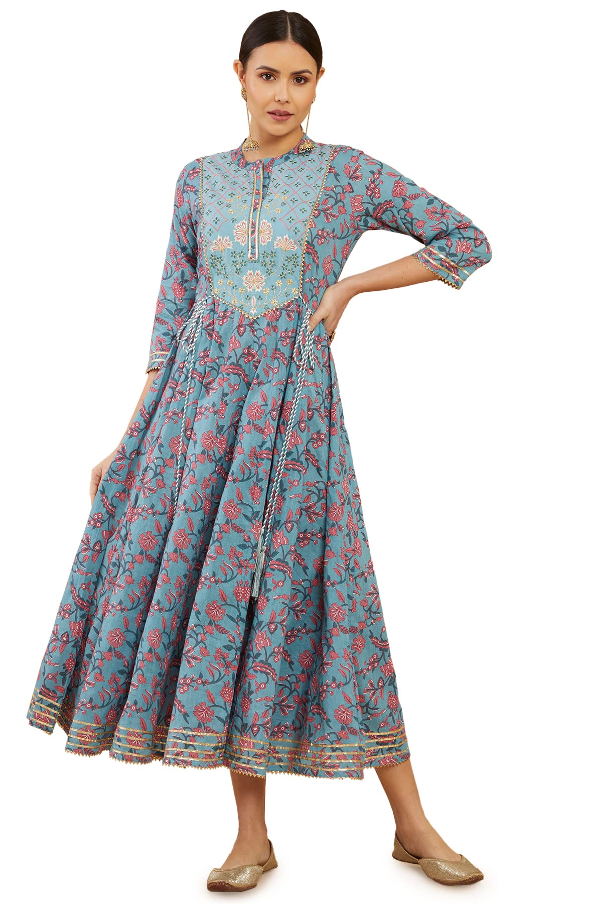 Soch Women Multicolored Cotton Printed Kurti