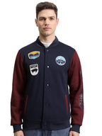 Ketch Polyester Mens Full Sleeve Regular Fit Jacket Khbj000002 Navy/Red Medium