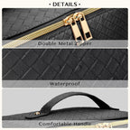 AURUZA Large Capacity Makeup Bag, Travel Cosmetic Bag With Handle and Divider Flat Lay Organizer Portable Toiletry Bag,Makeup St